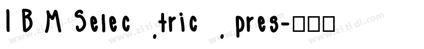 I B M Selectric pres字体转换